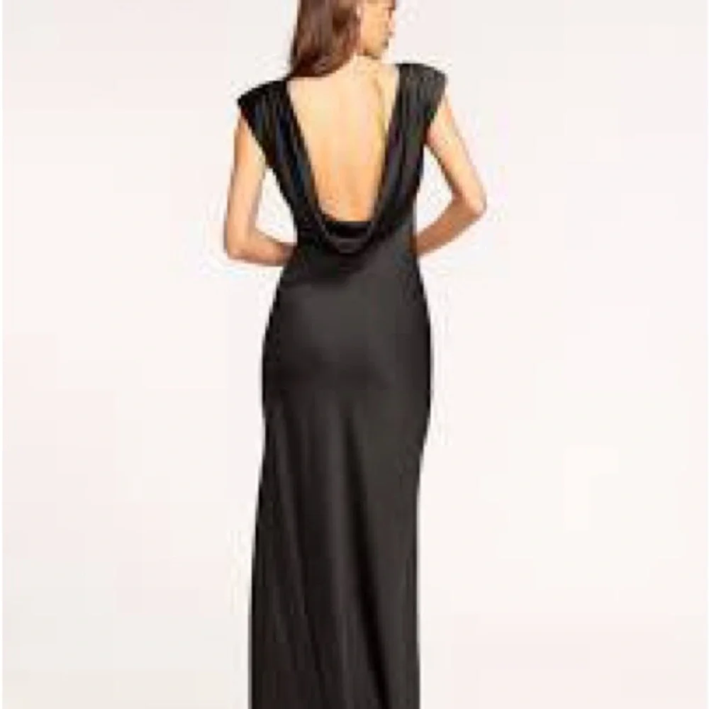 Ramy Brook Black Satin Joanna Gown Size 12 - Picture 3 of 10